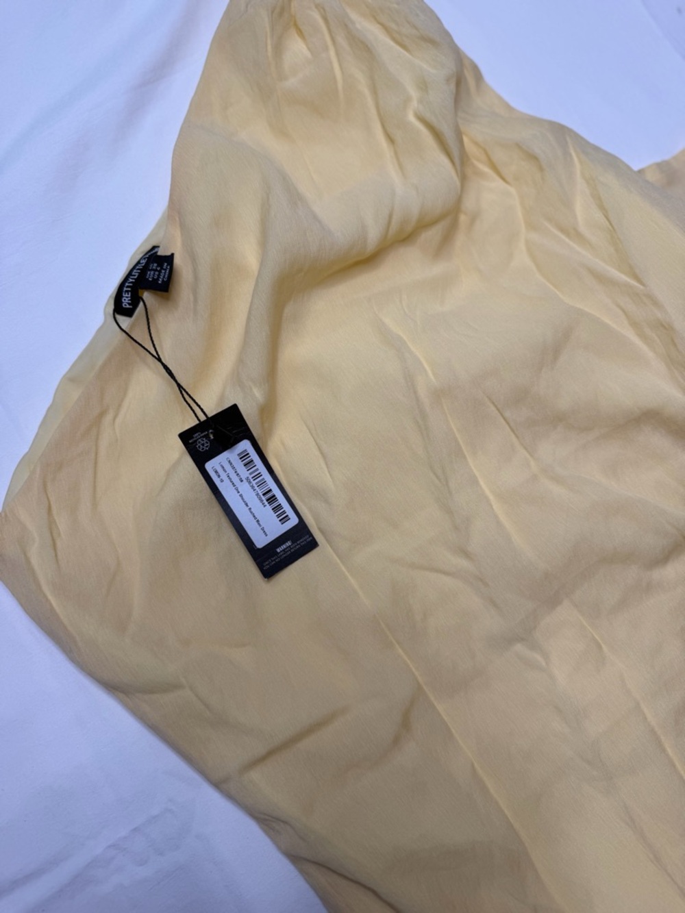 LEMON TEXTURED ONE SHOULDER RUCHED MAXI DRESS NWT - Picture 4 of 6